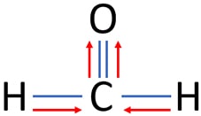 direction of electrons attracting of bonds in HCHO